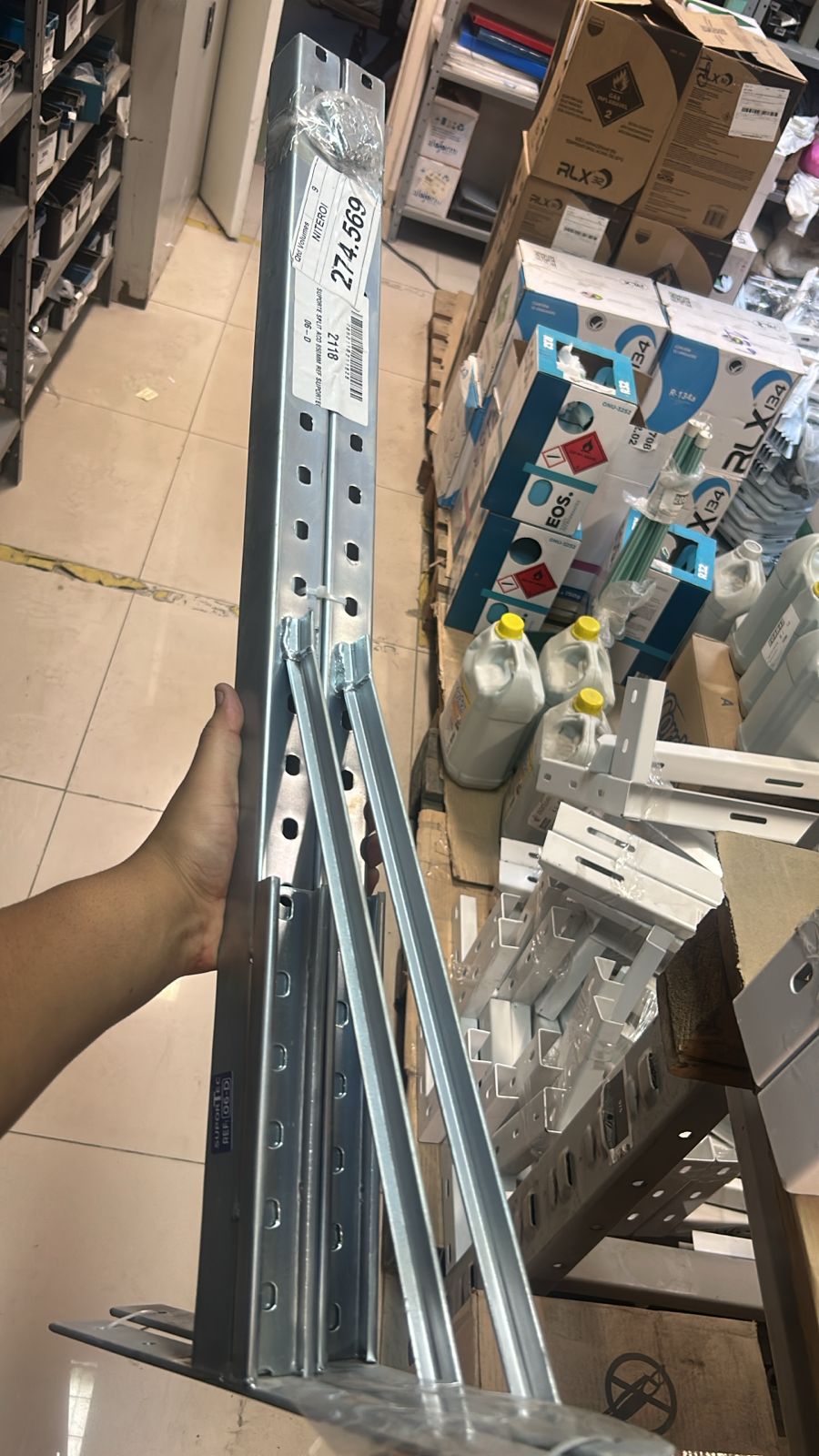 SUPORTE AR CONDICIONADO SPLIT GALVANIZADO 850 MM REFORÇADO CONDENSADORA DE 36000 A 90000 BTUS